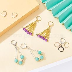 40 шт. 4-х цветная фурнитура для сережек из нержавеющей стали 304 STAS-UN0029-67