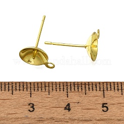 Фурнитура для сережек-гвоздиков из нержавеющей стали 304 STAS-P370-02E-G