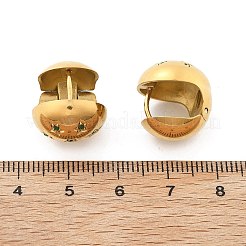 Серьги-кольца из нержавеющей стали 304 со стразами EJEW-M041-01G-02