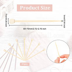 Mini aiguilles à tricoter en bois&nbsp;DIY-WH0034-54A