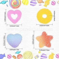 65 шт. 13 стиля аксессуаров из смоляных кабошонов&nbsp;RESI-YW0004-89