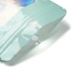 Прямоугольные блестящие голографические пакеты из ПВХ с застежкой-молнией ABAG-P011-01E-01