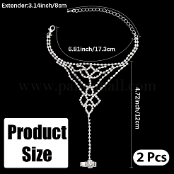 2шт. браслет с теннисным кольцом из кристаллов и страз&nbsp;BJEW-CN0001-18