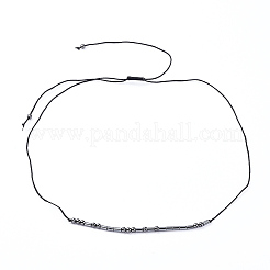 Collane di ematite sintetica non magnetica regolabili&nbsp;X-NJEW-JN02704-05