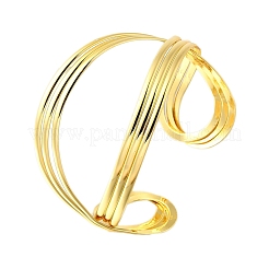 Латунь манжеты браслеты для женщин&nbsp;BJEW-F498-08G