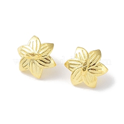 スターリングシルバーペグベイルピンチャーム925個  バロックパール作り用  6  - 花びらの花  18KGP本金メッキ  6.5x7x6mm  穴：1.2mm  ピン：0.7mm&nbsp;STER-P050-08G