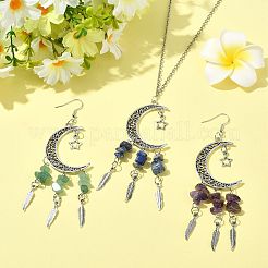 7 шт. подвеска в виде луны из натуральных и синтетических драгоценных камней&nbsp;PALLOY-FS00062