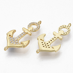 Латунные соединители с прозрачным кубическим цирконием&nbsp;ZIRC-T012-76G