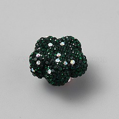 Perline di strass in argilla polimerica fatte a mano&nbsp;CLAY-WH0018-04C