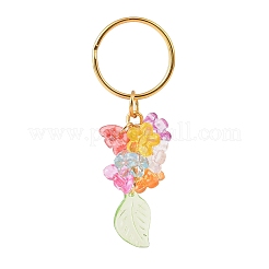 Прозрачные акриловые брелки в виде листьев и цветов с железным кольцом для ключей KEYC-JKC00424