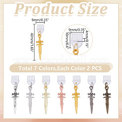 14 pz 7 colori tappi antipolvere in plastica per cellulari&nbsp;HJEW-HY00088