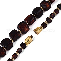 Collane di perline graduate con pepite di ambra sanguigna naturale&nbsp;NJEW-N064-06