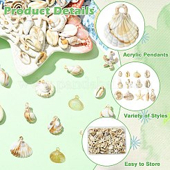 200шт акриловые подвески&nbsp;OACR-CJ0002-66