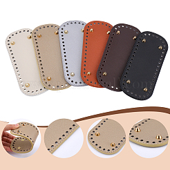 6 шт. 6 цвета овальное дно сумки из искусственной кожи своими руками&nbsp;DIY-CL0002-31