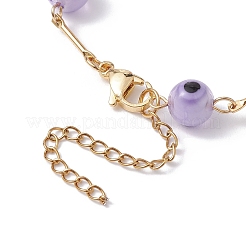 Bracelets de chaîne à maillons mauvais œil au chalumeau&nbsp;BJEW-JB10045-01