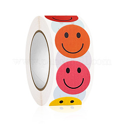 Самоклеящиеся бумажные наклейки с круглыми точками и улыбающимся лицом PW-WG51572-01