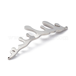 変色しない304ステンレススチールコネクタチャーム  ティアドロップリンク  ステンレス鋼色  81x27x2mm  穴：1.4mm&nbsp;STAS-A072-01P