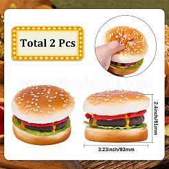 2 pz modello di hamburger in pelle PU per esposizione di cibo&nbsp;AJEW-SC0004-15A