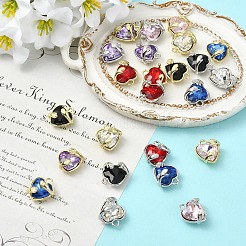 12 шт. 6-х цветные подвески из сплава стекла&nbsp;FIND-YW0011-33G