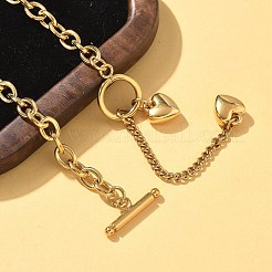 Ожерелья из нержавеющей стали 304 в форме сердца Y для женщин NJEW-M101-04G