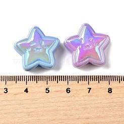 Непрозрачные акриловые бусины с УФ-покрытием&nbsp;MACR-F083-04