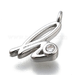 Латунные микро проложить кубического циркония подвески KK-B132-12P-H