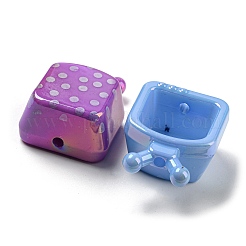 Непрозрачные акриловые бусины с УФ-покрытием&nbsp;X-OACR-E031-07