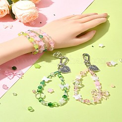 DIY ビーズ & ペンダント キット  アクリルビーズ入り  合金ペンダント  ABSプラスチックパール調ビーズ  ミックスカラー  2.5~23x2.5~22x2~13mm  穴：1~3mm&nbsp;DIY-FS0006-62