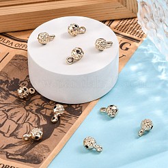フラワーチューブベイル  ループベイル  合金保釈ビーズ  ローズゴールド  11x6x6mm  穴：2mm&nbsp;PALLOY-I114-12RG-AAA