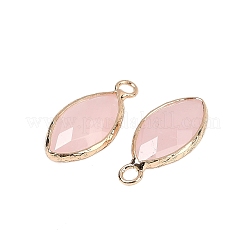 Pendenti sfaccettati in quarzo rosa naturale&nbsp;G-G193-01G-08
