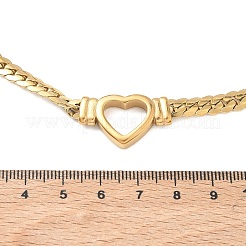 Collane con ciondolo a forma di cuore in acciaio inossidabile 304 per donna&nbsp;NJEW-F376-01G