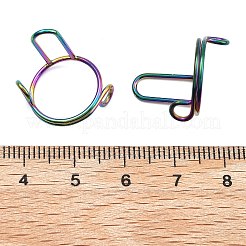 4 шт. 4-цветное покрытие (IP) 304 нержавеющая сталь арочное регулируемое кольцо для унисекс RJEW-H230-03M