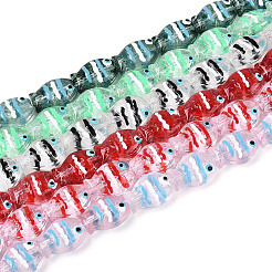 Бусы лэмпворк ручной работы LAMP-N036-16