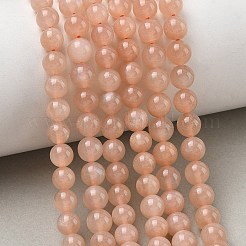ナチュラルオレンジサンストーンビーズ連売り  ラウンド  6mm  穴：0.8mm  約68個/連  15.75インチ（40cm）&nbsp;G-D0013-76A