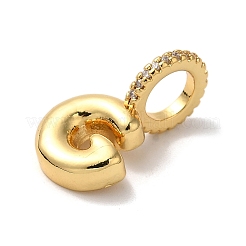 Pendentifs avec zircon cubiques à micro-pavés en laiton&nbsp;KK-K345-13G-G