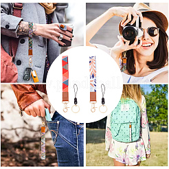 2 шт. 2-цветный полиэстеровый шнурок на запястье для украшения телефона HJEW-GO0001-03