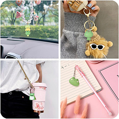 18шт 6 стиля непрозрачные подвески из смолы&nbsp;RESI-YW0004-56