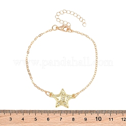Bracelets à maillons en alliage micro pavé de zircones cubiques transparentes pour femmes&nbsp;AL-CBA3C8B-04G