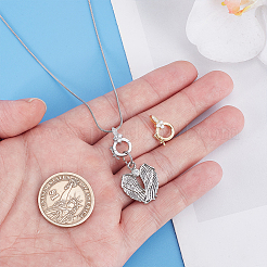 2 Stück 2 Farben S925 Sterling Silber Micro Pave klar klare Zirkonia Twister Verschlüsse&nbsp;STER-PH0003-56