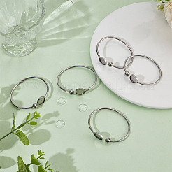 3 шт. плоские круглые заготовки для браслетов из нержавеющей стали 304 STAS-HY0001-74