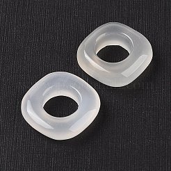 Соединительные кольца из натурального белого халцедона&nbsp;G-F773-04