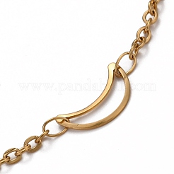 Fußkettchen aus Edelstahl 304 mit Kabelkette&nbsp;AJEW-H104-05G