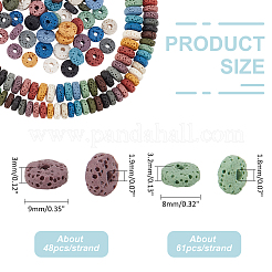 2 нити 2 стилей натуральные бусины из лавового камня нити G-PH0002-52