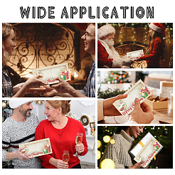 Держатель для денег в виде прямоугольника из дерева на рождественскую тематику&nbsp;AJEW-WH20006-282C