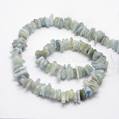 チップの天然アクアマリンビーズ連売り  7~13x2~5mm  穴：1mm  約14.9インチ&nbsp;G-N0164-13