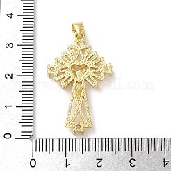 Латунные микропаве прозрачные подвески с фианитом KK-A212-11G-G