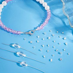 160 шт. 4 стиля 925 бусины-трубочки из стерлингового серебра&nbsp;STER-PH0002-28