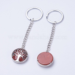 Natürlicher roter Jaspis keychain&nbsp;KEYC-E023-02D