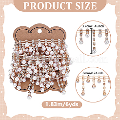 2 iarda di catene per tazze con strass di ferro&nbsp;DIY-NB0015-85G