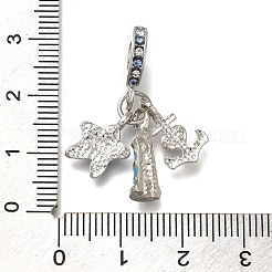 Подвески из сплава со стразами в стойке в европейском стиле PALLOY-P307-22P